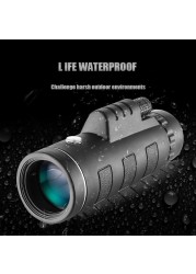 40X60 Professional Telescope Monocular Powerful Binoculars HD Pocket Telescope With Tripod For Holiday Travel As Teleskop Gift