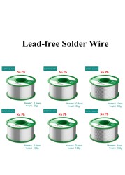 Lead Free Rosin Core Soldering Wire Electric Soldering Wire 0.6 0.8 1.0mm Solder Wire 2% Flux for Soldering Iron