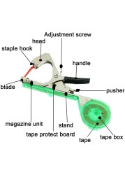 ماكينة ربط النباتات tapner مع المواد الغذائية فرع النبات شرائط اليد ماكينة تجليد الزراعة الفاكهة زهرة الطماطم الكرمة أداة حزم وتربيط
