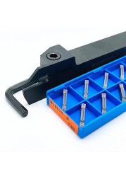 MGEHR1010 MGEHR1212 MGEHR1616 MGEHR2020 MGEHR2525 External Grooving Tool Carbide Blade Holder,10pcs Blade Turning Tool