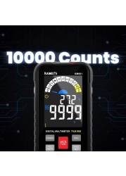 عداد متعدد رقمي كايويتس KM601 9999 مقياس متعدد ذكي للسيارات 1000 فولت 10 أمبير مقياس السعة أوم هرتز مقياس التيار المتناوب الحقيقي RMS تيار مستمر DMM