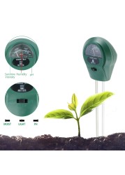 3 in 1 Soil Tester Precision Soil Moisture Meter Sensor Digital Moisture pH Test Light Plant Care Gardening Tool