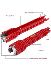 متعددة الوظائف بالوعة وجع المطبخ إصلاح السباكة أداة الفوم صنبور مفتاح أنبوبة سباكة وجع الحمام المرحاض الشدات أداة مجموعة