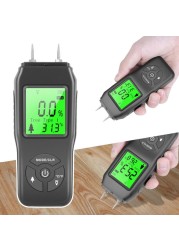 Professional Two Pins Digital Wood Moisture Meter 2-70% Leaf Timber Moisture Portable Tool LCD Display Timber Moisture Detector