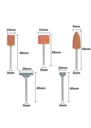 XCAN Abrasive Mounted Stone 10pcs 3mm Shank Grinding Head Stone Wheel for Dremel Rotary Tools Accessories