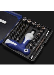 GOWKE Screwdriver 38 in 1 Ratchet Screwdriver Set Multifunction Computer Disassembly Screwdriver Chrome Vanadium Steel Tools