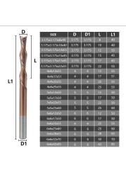 XCAN 2 Flute Cutter 3.175 4 5 6mm Shank Left Spiral Bottom Cutter Carbide Spiral End Mill For Cutting Aluminum CNC Router Bits