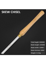 Woodworking Lathe Chisel High Speed ​​Steel Deflection Spindle Round Nose Gouge Wood Turning Tools With HSS Blade Solid Wood Handles