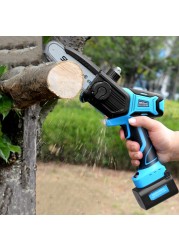 16.8V/2A 8 inch electric chainsaw portable electric pruning saw woodworking electric saw garden logging small lithium battery