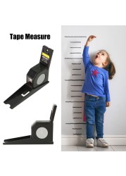 2m Body Growth Stature Height Gauge Wall Mounted Retractable Tape Measure Portable Height Measurement Device for Home Hospital School