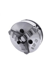 K01-50 63 80 Mini Lathe Chuck 3 Jaw Woodworking Hand Chuck With Mounting Thread Bolt Rod Self Centering Lathe Chuck Tool