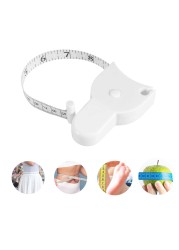 Self-tightening Tape Measure Centimeter Inch For Body Waist Keep Fit Measuring Tools 150cm/60inch Automatic Telescopic Circle Ruler