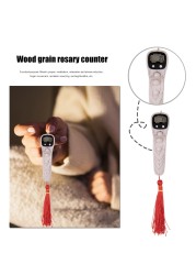 LCD Digital Letter Rosary Beads Record Counter Tassel Finger Game Game Portable Handheld Tassel for Meditation Muslim Prayer