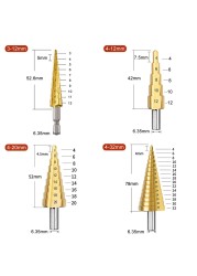 HSS مستقيم الأخدود خطوة مثقاب الخشب 3-12 مللي متر 4-12 مللي متر 4-20 مللي متر 4-32 مللي متر الخشب المعادن ثقب القاطع الأساسية مجموعة لقمة مثقاب متنوعة من خيارات دعوى