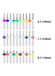 PCB Drill Bit 30pcs 0.1-1.0 1.1-2.0 2.1-3.0mm Set Micro Drill Gun for Drill PCB Circuit Board Carbide Drill Bit