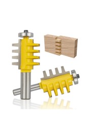 XCAN-Adjustable Finger Joint Bits 8mm, 1/2, Reversible Rod, Finger Joint, Glue Router, Cone Bits Tongue Wood Router Bit