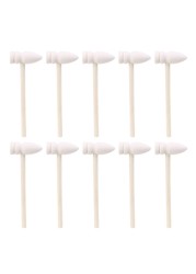 10pcs Wooden Hammers Toys for Chocolate Heart Breakable Hammer Small Hammer for Chocolate Crush Able to Heart Smooth Finish