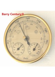 Accuracy Aneroid 128mm 3 in 1 Barometer with Thermometer and Hygrometer Moisture Tester Meter Home Outdoor Hunting Tool