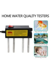 2pcs US/EU Electric Water Quality Test Electrolysis Iron Bar Water Tester Electrolyte Household Quick Water Water Quality Tester