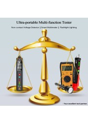 BSIDE Digital Multimeter Pen Multimeter Intelligent DC Voltmeter AC Voltage Meter Auto Voltage Impedance Capacitance Continuity Tester NCV Hz