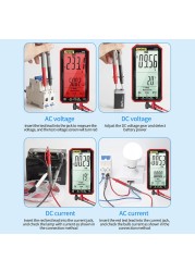 Anning 620A Digital Smart Multimeter Transistor Tester 6000 Counts True RMS Auto Electrical Capacitance Meter Resistance Temperature