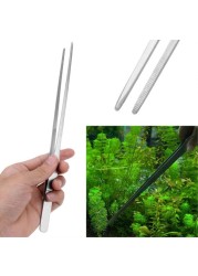 1pc Aquatic Plants Tweezers Stainless Steel Extra Long 27-48cm Straight and Curved Feeding Tweezers Water Plant Aquarium Tools