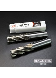 BB End Mills High Precision HSS Metal Cutter Co8 Cobalt D1-32mm 2 3 4 Flutes Teeth Aluminum Milling Tool Key Seats Router Bit