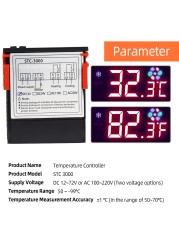 STC-3000 digital temperature controller thermostat thermostat temperature sensor relay heating cooling incubator 40% off