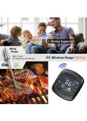 AidMax PRO05 Digital 6 Sensors Meat Thermometer Wireless Kitchen Cooking BBQ Food Thermometer Bluetooth Oven Grill Thermometer