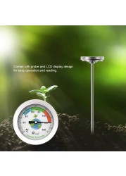 50cm Compost Soil Thermometer Probe Temperature Measurement Tester Meter Plant Thermometer Temperature Monitoring Garden Tool