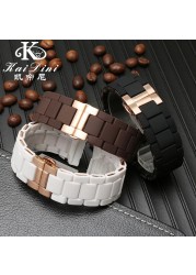 سيليكون المطاط الصلب Watchband في المطاط ل AR5890 AR5889 AR5858 AR5920 AR5868 AR8023 رجل 23 مللي متر امرأة 20 مللي متر حزام (استيك) ساعة سوار