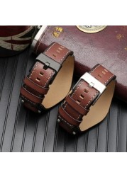 For Fossil JR1157 watchband genuine leather 24mm men watch strap high quality leather bracelet retro style