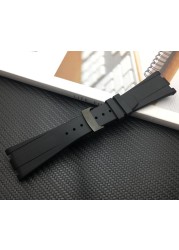 Luxury Brand Silicone Rubber Watchband For Audemars For Piguet Strap 28mm Watch AP Band Men Bracelet Butterfly Buckle Tools