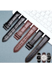 Genuine Calfskin Watchband Watch Band Strap for Tissot Couturier T035 T035617 627 T035439 Watch Band 22/23/24mm Brush Buckle