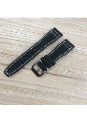 20mm 21mm 22mm Brown Black Men Watchband For IWC Pilot Mark Eighteen IW327004 IW377714 Watch Strap Calfskin Genuine Leather Bracelet