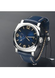 2022 BRAND NEW Pre-owned GMT Steel 41mm Blue Alligator Leather Strap Automatic Watch Men's Mechanical Reloj Hombre