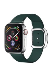 Modern Buckle Strap for Apple Watch Band 45mm 41mmmm 44mm/40m 42mm/38mm Korea Leather Bracelet iwatch Series 5 4 3 6 SE 7 Strap