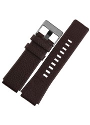 Lychee rib convex watch strap for matched with desay dz1089 dz1123 dz1132 dz4131 leather watch chain 28*22mm 26*17mm wristband