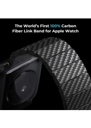 Carbon Fiber Strap for Apple Watch Band 45mm 44mm 42mm 41mm 40mm 38mm Lightweight Connect Bracelet Strap iWatch Series 5 4 3 6 SE 7