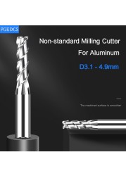 Tungsten Carbide Steel Milling Cutter 1.1 1.2 1.3 1.4 1.6 1.7 1.8 1.9 2.1 2.2 2.3 2.4 2.6 2.7 2.8 2.9 Decimal End Point CNC Mill