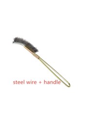 Wire Brush Steel Brass Nylon Polishing Brush For Industry Detail Metal Rust Removal Household Cleaning Hand Tool Rust Removal