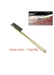 1pc Hard Copper Wire Nylon Brush Small Micro Brushes Rust Remover Paint Removal Metal Cleaning Polishing Burp Brush