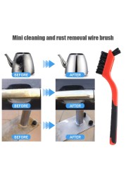 3pcs Wire Brush Set Steel Metal Brass Nylon Cleaning Polishing Rust Brush Metal Cleaning Grinder Fitter Machine Cleaner