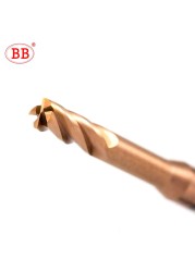 BB Micro Corner Radial End Mill with Long Neck 1mm 1.5mm 2mm R0.1 R0.5 Mini Carbide CNC Cutting Tool