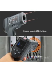 Digital Two Lines Laser Infrared Thermometer Object Temperature Measurement Instrument Handheld ℃℉ Convertible Measurement Device