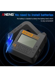 ANENG Digital Lithium Battery Capacity Diagnostic Tool Checker LCD Display Check AAA AA Button Battery Universal Tester