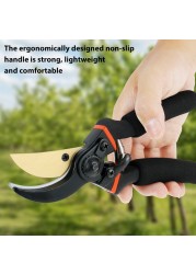 Garden Pruning Shears With Comfortable Grip Lightweight Hand Pruner Titanium Steel Bypass Secateurs Garden Shears Tree Trimmer