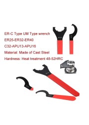 Spanner Wrench CNC Er Tool Wrench Handle Wrench ER11M ER11A ER16A ER16M ER20A ER20M ER25UM ER32UM ER40UM C32 ER8 C25