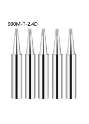 5pcs 900M-T Soldering Iron Pure Copper Soldering Iron Headphones IS/I/B/K/SK/2.4D/3.2D/1C/2C/3C/4C Lead-free Soldering Tips Head