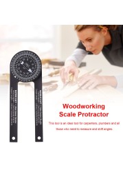 Woodworking Scale Mitre Saw Protractor Angle Level with Marking Pencil Carpenter Angle Finder Measuring Ruler Meter Gauge Tools